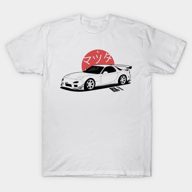 JDM - RX7 FD - CarCorner T-Shirt by CarCorner - Automotive Artwork